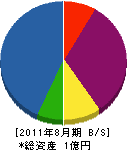 日新緑化 貸借対照表 2011年8月期