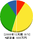 善五郎建設 貸借対照表 2008年12月期