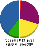 中山庭園 貸借対照表 2011年7月期