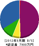 山崎塗装店 貸借対照表 2012年8月期