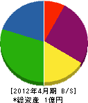 瀬戸内ライン 貸借対照表 2012年4月期