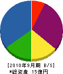 大阪耐火原料 貸借対照表 2010年9月期