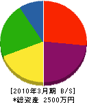 田川建設 貸借対照表 2010年3月期