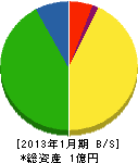 小田切塗装 貸借対照表 2013年1月期