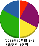 池田工務店 貸借対照表 2011年10月期