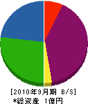 横山組 貸借対照表 2010年9月期