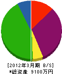 島田塗装 貸借対照表 2012年3月期