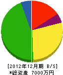 梅田建設 貸借対照表 2012年12月期