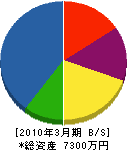 堀田造園 貸借対照表 2010年3月期