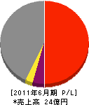 鶴田電設 損益計算書 2011年6月期