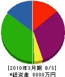 東亜 貸借対照表 2010年3月期