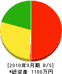 竹内工務店 貸借対照表 2010年9月期