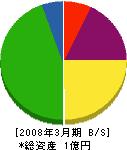 江州建設 貸借対照表 2008年3月期