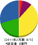 田渕工務店 貸借対照表 2011年2月期