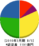 日本パーカライジング 貸借対照表 2010年3月期