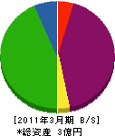 永田冷機工業所 貸借対照表 2011年3月期