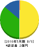津名町建設業（同） 貸借対照表 2010年5月期