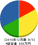 広島屋文化設備店 貸借対照表 2010年12月期