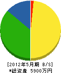 藤本土木 貸借対照表 2012年5月期