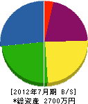 高田建設 貸借対照表 2012年7月期