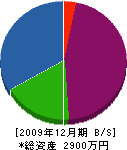 原田水道 貸借対照表 2009年12月期