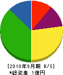 志田建設興業 貸借対照表 2010年9月期