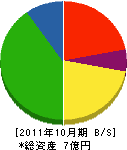 湯浅建設 貸借対照表 2011年10月期