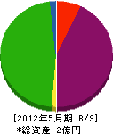 今井土木 貸借対照表 2012年5月期