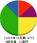 金沢舗道 貸借対照表 2009年10月期