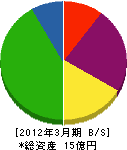 丸富士三浦建設 貸借対照表 2012年3月期