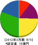 伊賀上野ケーブルテレビ 貸借対照表 2012年3月期