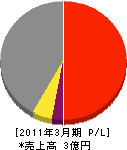 福島日化サービス 損益計算書 2011年3月期