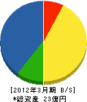 釧根開発 貸借対照表 2012年3月期