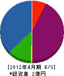 野田組 貸借対照表 2012年4月期