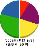 中村ガラス 貸借対照表 2009年4月期
