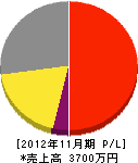 柳沢さく泉工業 損益計算書 2012年11月期