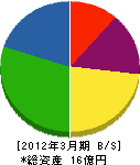 日本建産 貸借対照表 2012年3月期