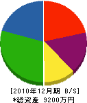 小垣江設備 貸借対照表 2010年12月期