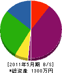 高崎産業 貸借対照表 2011年5月期