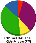 北海道緑化樹芸 貸借対照表 2010年3月期