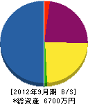 井上商事 貸借対照表 2012年9月期