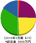 関西地質 貸借対照表 2010年3月期