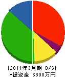 武居木材 貸借対照表 2011年3月期