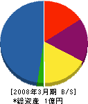 青山建設 貸借対照表 2008年3月期