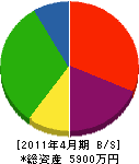石田電気 貸借対照表 2011年4月期