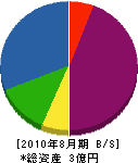 野崎工務店 貸借対照表 2010年8月期