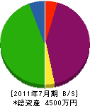 小竹農園 貸借対照表 2011年7月期