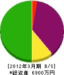 三澤組 貸借対照表 2012年3月期
