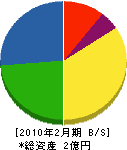 サンワ住研 貸借対照表 2010年2月期 サンワ住研 貸借対照表 2010年2月期