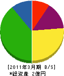 松山商会 貸借対照表 2011年3月期